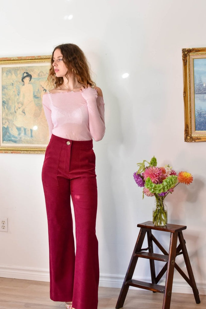 Birds of North America Bloodfool Pants (Mulberry) - Victoire BoutiqueBirds of North AmericaBottoms Ottawa Boutique Shopping Clothing