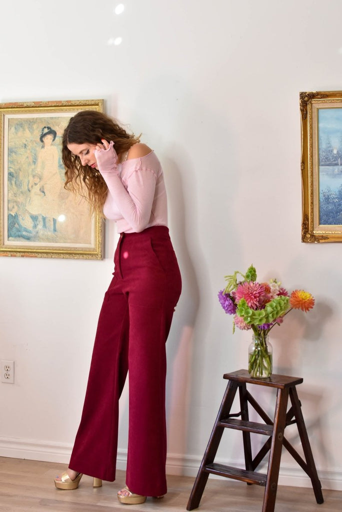 Birds of North America Bloodfool Pants (Mulberry) - Victoire BoutiqueBirds of North AmericaBottoms Ottawa Boutique Shopping Clothing