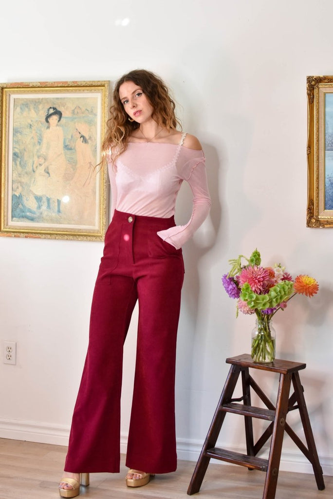 Birds of North America Bloodfool Pants (Mulberry) - Victoire BoutiqueBirds of North AmericaBottoms Ottawa Boutique Shopping Clothing