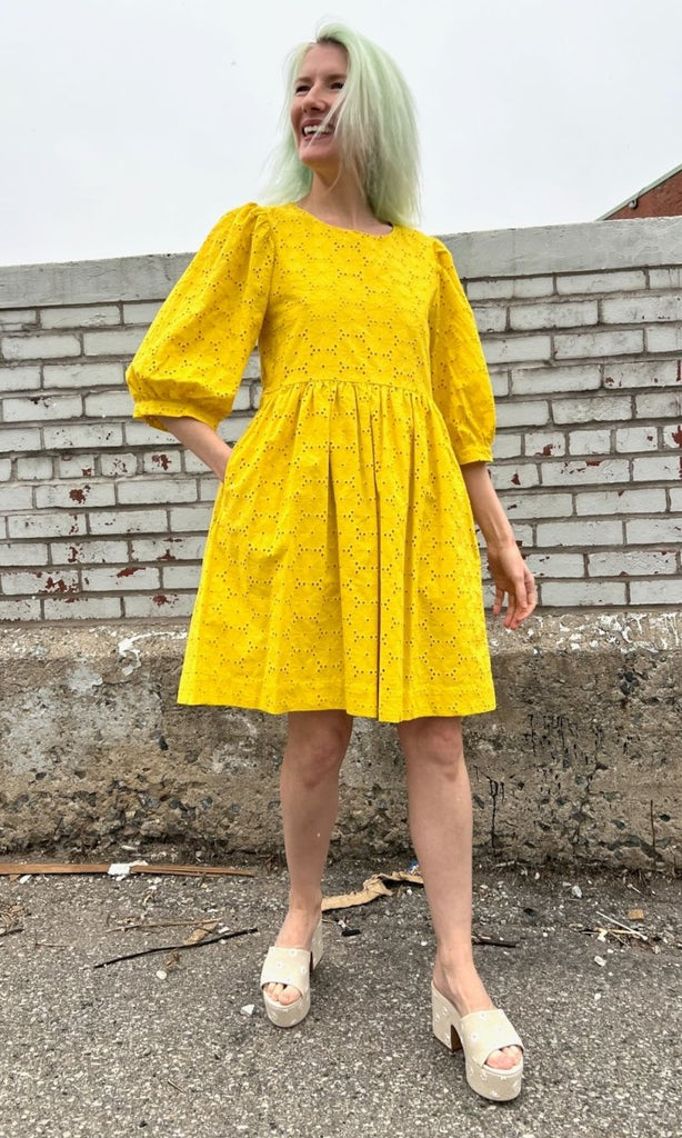 Birds of North America Bluebonnet Dress (Yuzu) - Victoire BoutiqueBirds of North AmericaDresses Ottawa Boutique Shopping Clothing