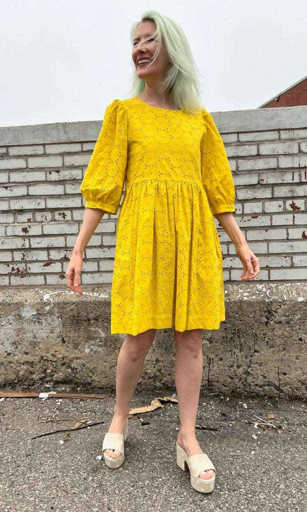 Birds of North America Bluebonnet Dress (Yuzu) - Victoire BoutiqueBirds of North AmericaDresses Ottawa Boutique Shopping Clothing