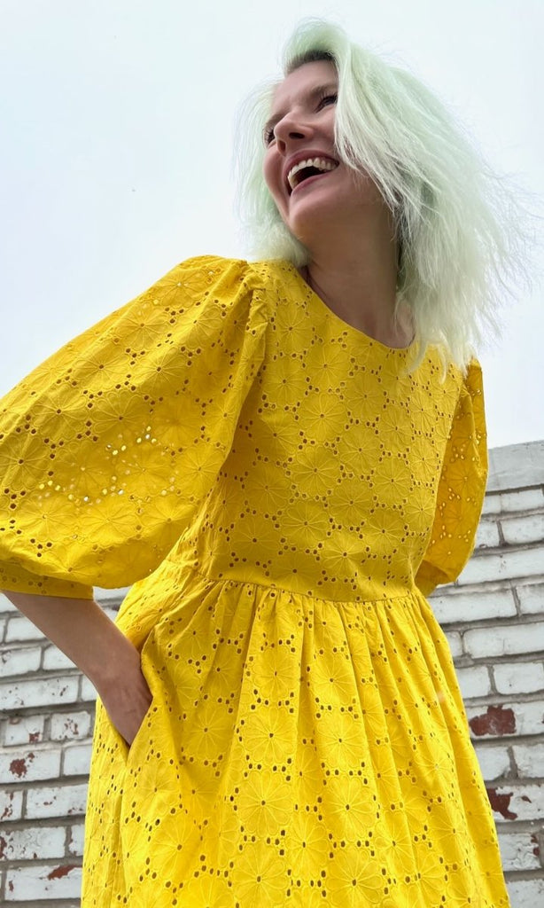 Birds of North America Bluebonnet Dress (Yuzu) - Victoire BoutiqueBirds of North AmericaDresses Ottawa Boutique Shopping Clothing