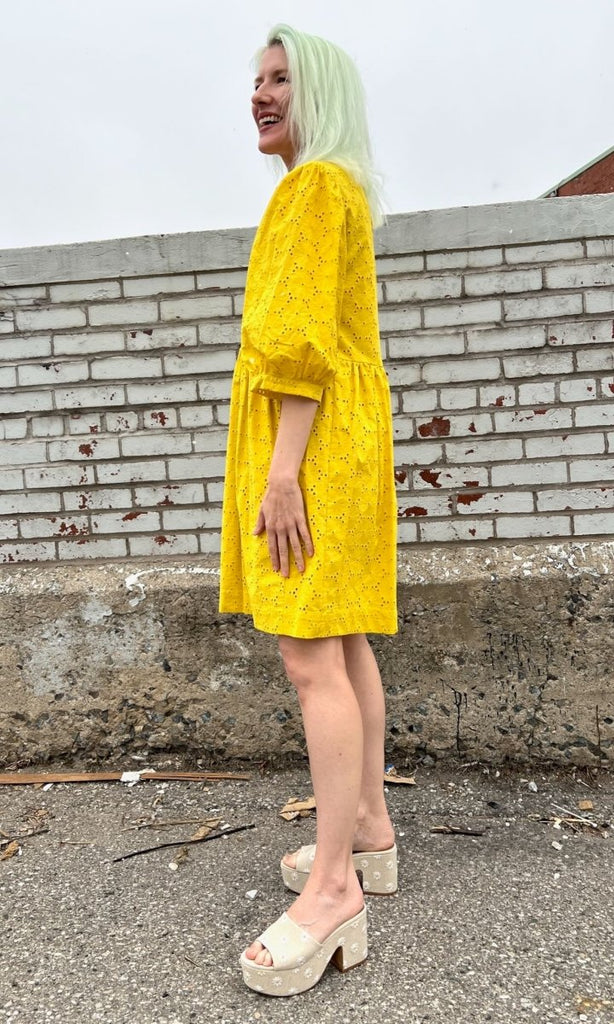 Birds of North America Bluebonnet Dress (Yuzu) - Victoire BoutiqueBirds of North AmericaDresses Ottawa Boutique Shopping Clothing