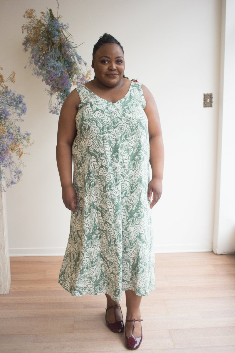 green dress with birds Amanda Vintage Inspired Forest Green Bird Print Dress