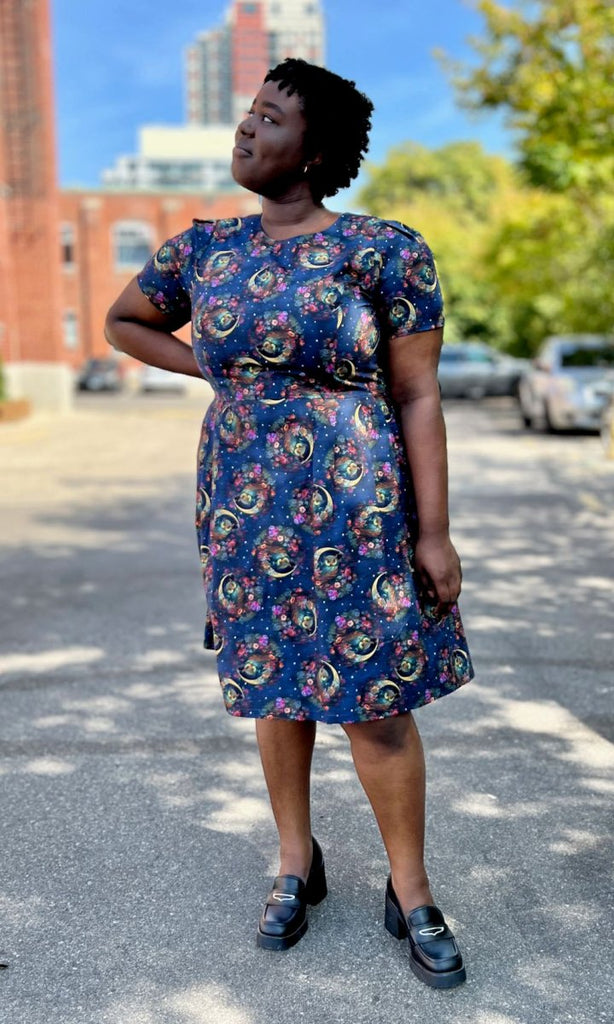 Birds of North America Buttonquail Dress (Night Owls) - Victoire BoutiqueBirds of North AmericaDresses Ottawa Boutique Shopping Clothing