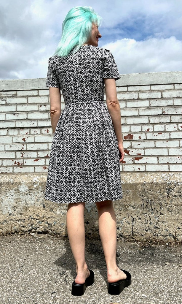 Birds of North America Buttonquail Dress (Quatrefoil) - Victoire BoutiqueBirds of North AmericaDresses Ottawa Boutique Shopping Clothing