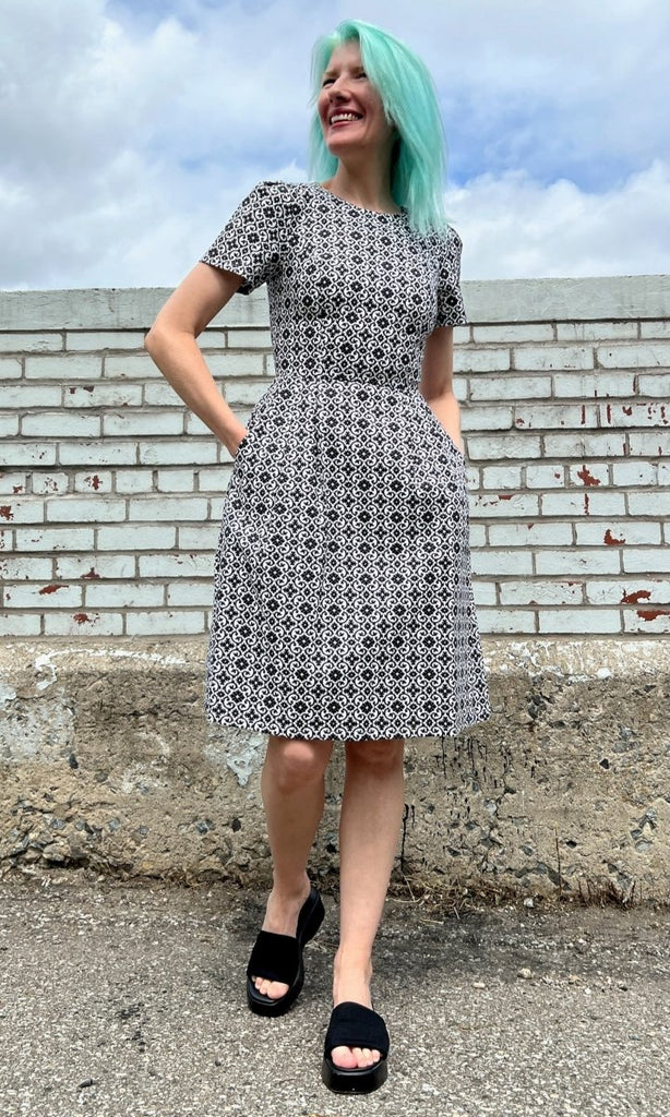 Birds of North America Buttonquail Dress (Quatrefoil) - Victoire BoutiqueBirds of North AmericaDresses Ottawa Boutique Shopping Clothing