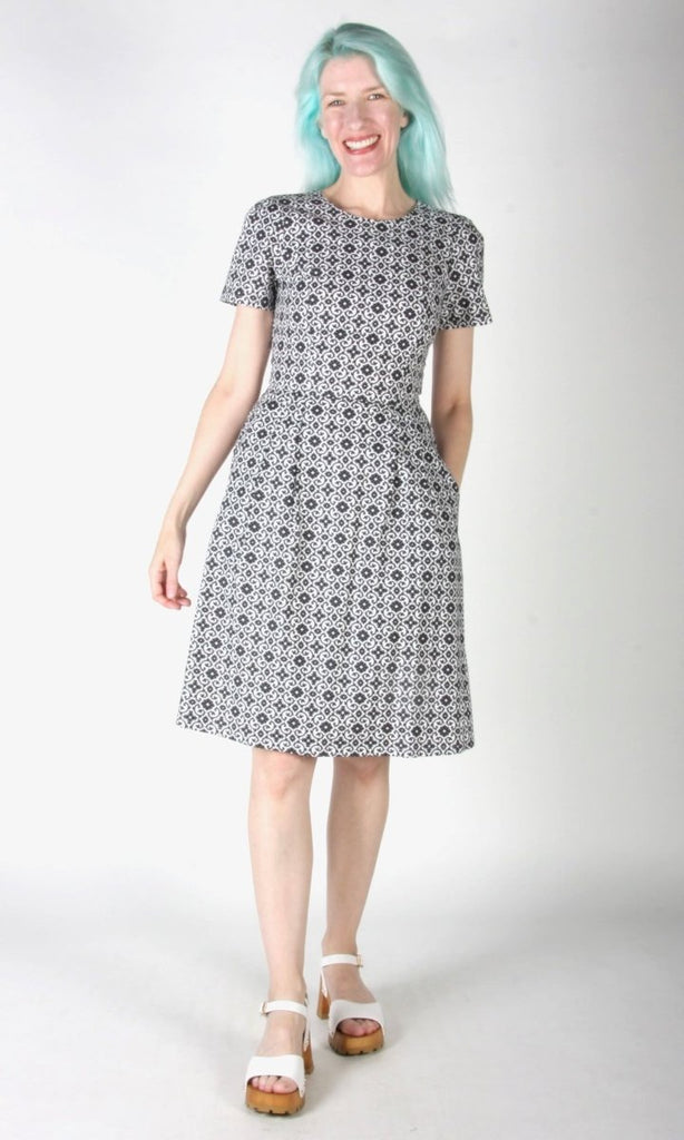 Birds of North America Buttonquail Dress (Quatrefoil) - Victoire BoutiqueBirds of North AmericaDresses Ottawa Boutique Shopping Clothing