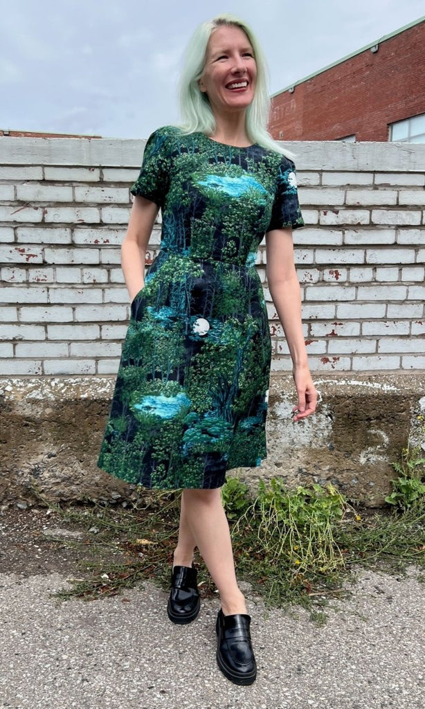 Birds of North America Buttonquail Dress (Sleepwalker) - Victoire BoutiqueBirds of North AmericaDresses Ottawa Boutique Shopping Clothing