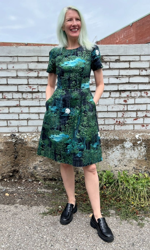 Birds of North America Buttonquail Dress (Sleepwalker) - Victoire BoutiqueBirds of North AmericaDresses Ottawa Boutique Shopping Clothing