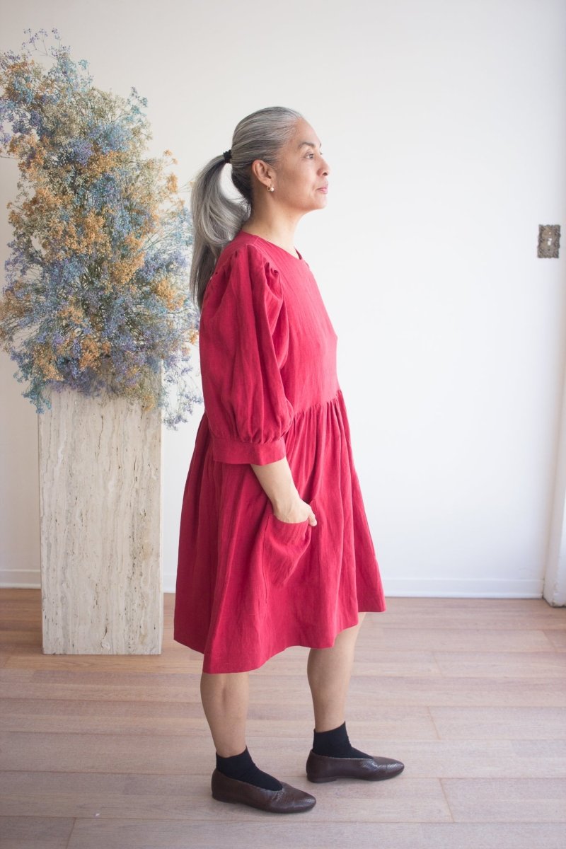 geranium red dress Arianell Dress  Retrofete