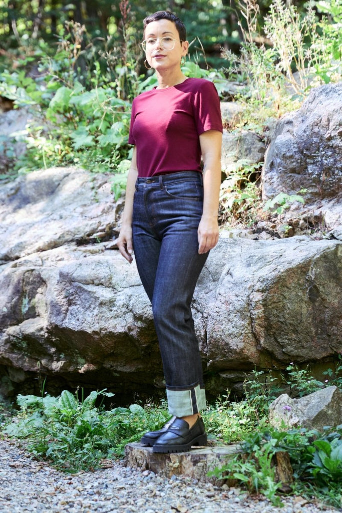 Birds of North America Dipper Top (Burgundy) - Victoire BoutiqueBirds of North AmericaTops Ottawa Boutique Shopping Clothing