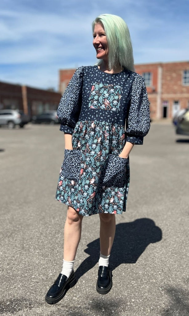 Birds of North America Fairywren Dress (Nest Friends) - Victoire BoutiqueBirds of North AmericaDresses Ottawa Boutique Shopping Clothing