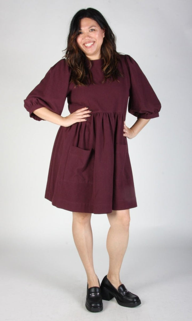 Birds of North America Flowerpiercer Dress (Burgundy) - Victoire BoutiqueBirds of North AmericaDresses Ottawa Boutique Shopping Clothing