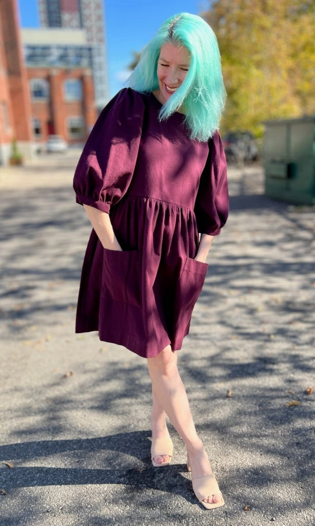 Birds of North America Flowerpiercer Dress (Burgundy) - Victoire BoutiqueBirds of North AmericaDresses Ottawa Boutique Shopping Clothing