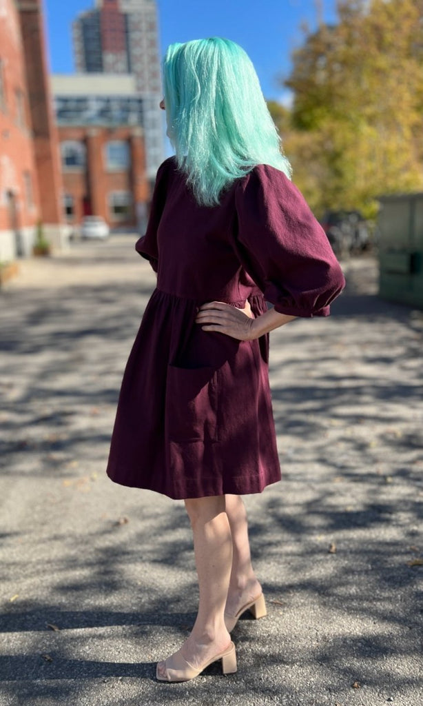 Birds of North America Flowerpiercer Dress (Burgundy) - Victoire BoutiqueBirds of North AmericaDresses Ottawa Boutique Shopping Clothing