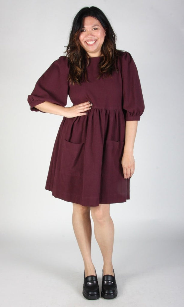 Birds of North America Flowerpiercer Dress (Burgundy) - Victoire BoutiqueBirds of North AmericaDresses Ottawa Boutique Shopping Clothing