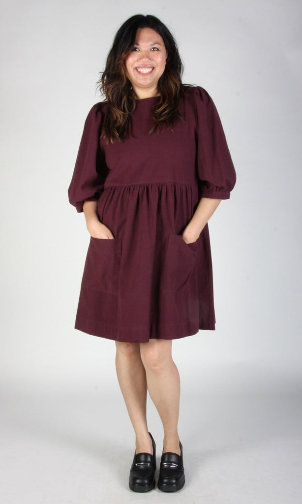Birds of North America Flowerpiercer Dress (Burgundy) - Victoire BoutiqueBirds of North AmericaDresses Ottawa Boutique Shopping Clothing