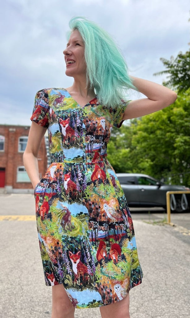 Birds of North America Fruit Dove Dress (Hedgerow) - Victoire BoutiqueBirds of North AmericaDresses Ottawa Boutique Shopping Clothing