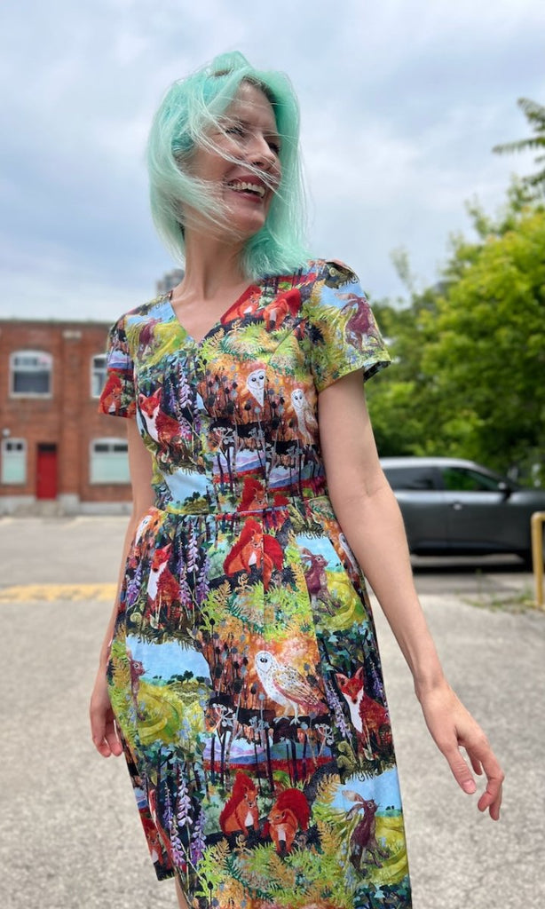 Birds of North America Fruit Dove Dress (Hedgerow) - Victoire BoutiqueBirds of North AmericaDresses Ottawa Boutique Shopping Clothing