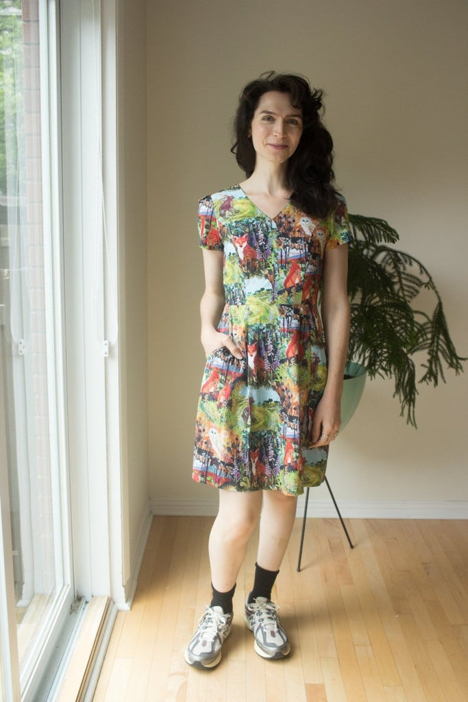 Birds of North America Fruit Dove Dress (Hedgerow) - Victoire BoutiqueBirds of North AmericaDresses Ottawa Boutique Shopping Clothing