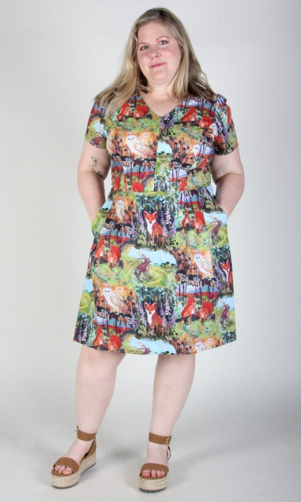 Birds of North America Fruit Dove Dress (Hedgerow) - Victoire BoutiqueBirds of North AmericaDresses Ottawa Boutique Shopping Clothing