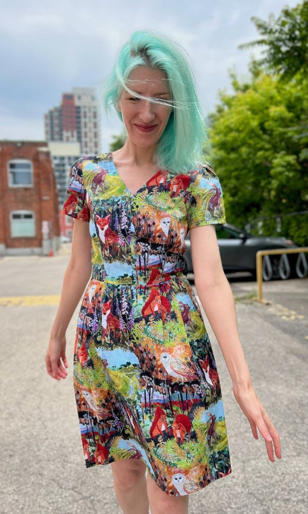 Birds of North America Fruit Dove Dress (Hedgerow) - Victoire BoutiqueBirds of North AmericaDresses Ottawa Boutique Shopping Clothing