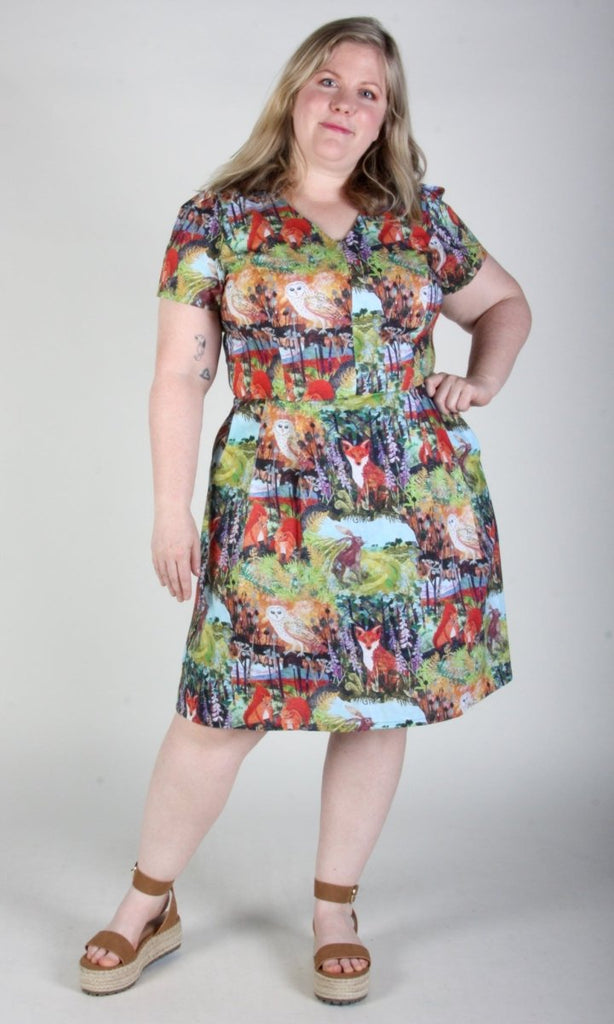 Birds of North America Fruit Dove Dress (Hedgerow) - Victoire BoutiqueBirds of North AmericaDresses Ottawa Boutique Shopping Clothing