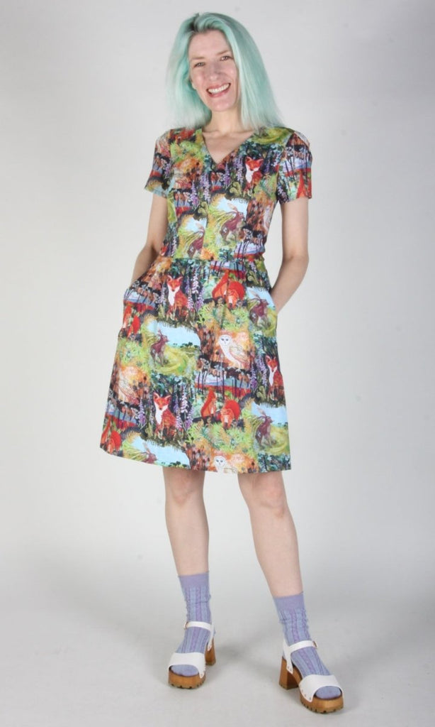 Birds of North America Fruit Dove Dress (Hedgerow) - Victoire BoutiqueBirds of North AmericaDresses Ottawa Boutique Shopping Clothing