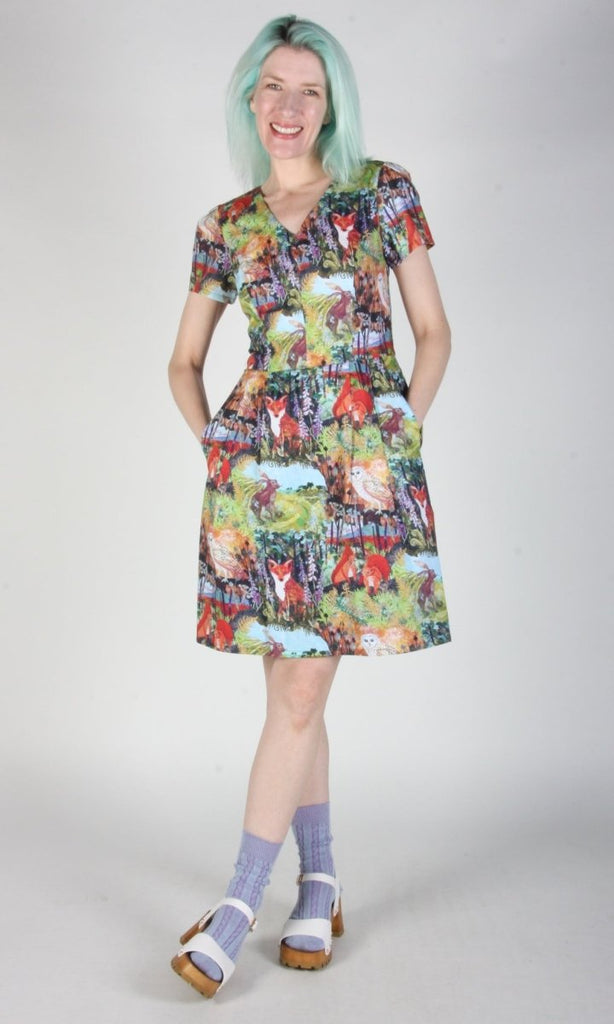 Birds of North America Fruit Dove Dress (Hedgerow) - Victoire BoutiqueBirds of North AmericaDresses Ottawa Boutique Shopping Clothing