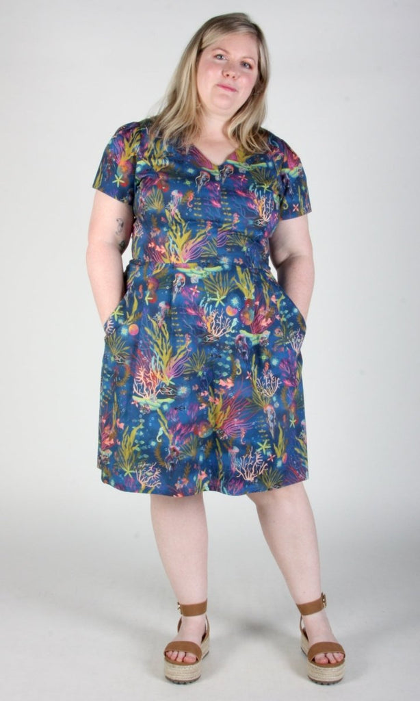 Birds of North America Fruit Dove Dress (Undersea Gardens) - Victoire BoutiqueBirds of North AmericaDresses Ottawa Boutique Shopping Clothing