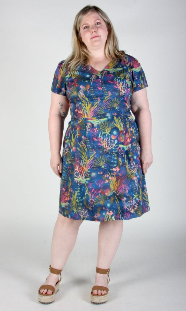 Birds of North America Fruit Dove Dress (Undersea Gardens) - Victoire BoutiqueBirds of North AmericaDresses Ottawa Boutique Shopping Clothing