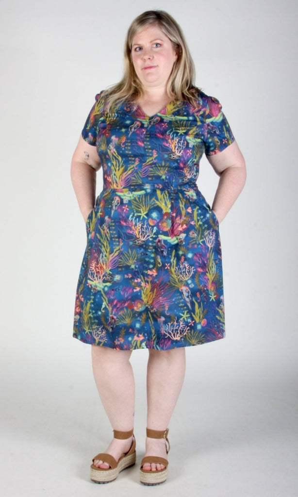 Birds of North America Fruit Dove Dress (Undersea Gardens) - Victoire BoutiqueBirds of North AmericaDresses Ottawa Boutique Shopping Clothing