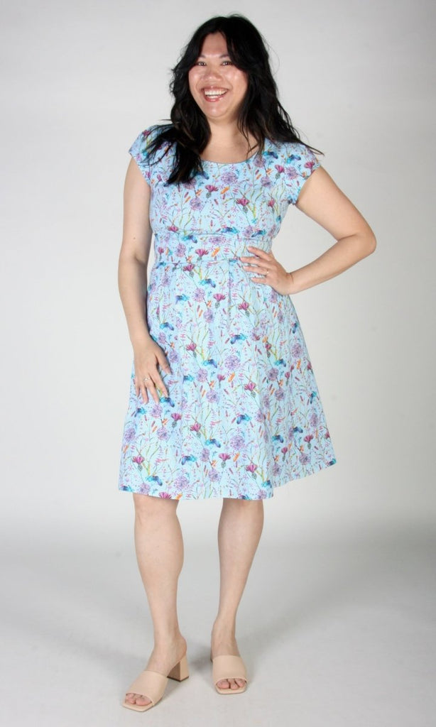 Birds of North America Gallinule Dress (Flower Toss) - Victoire BoutiqueBirds of North AmericaDresses Ottawa Boutique Shopping Clothing
