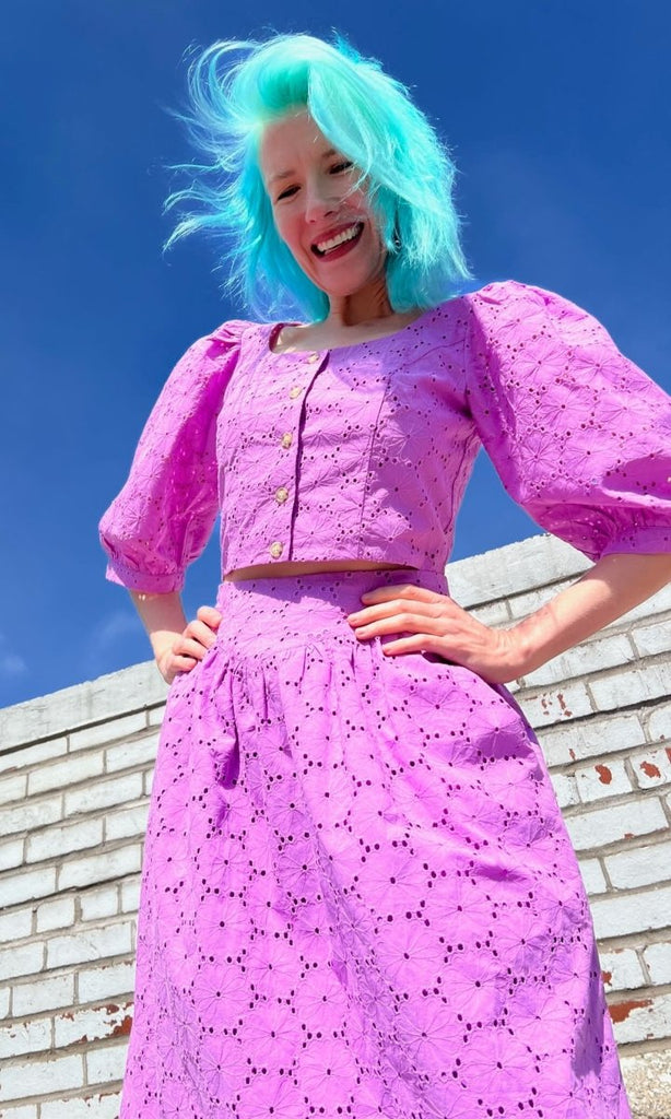 Birds of North America Hermit Thrush Skirt (Ube) - Victoire BoutiqueBirds of North AmericaBottoms Ottawa Boutique Shopping Clothing