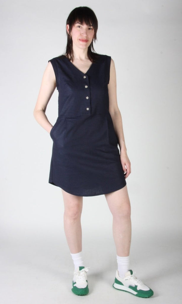 Birds of North America Honeycreeper Dress (Navy) - Victoire BoutiqueBirds of North AmericaDresses Ottawa Boutique Shopping Clothing