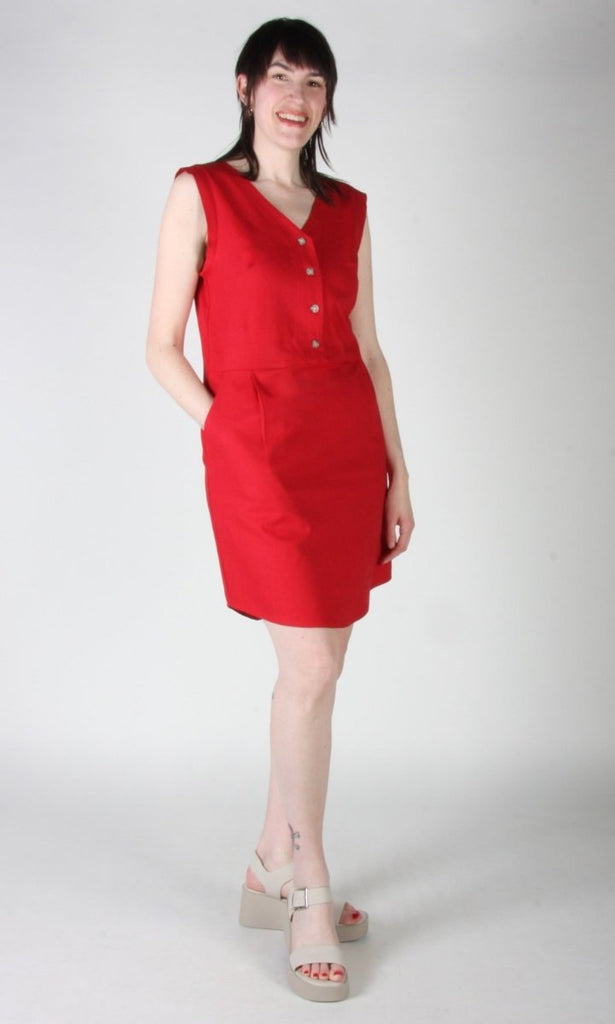 Birds of North America Honeycreeper Dress (Red) - Victoire BoutiqueBirds of North AmericaDresses Ottawa Boutique Shopping Clothing