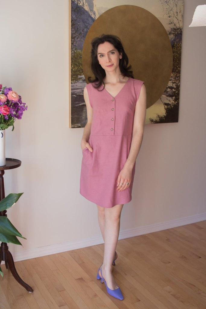Birds of North America Honeycreeper Dress (Smoky Pink) - Victoire BoutiqueBirds of North AmericaDresses Ottawa Boutique Shopping Clothing