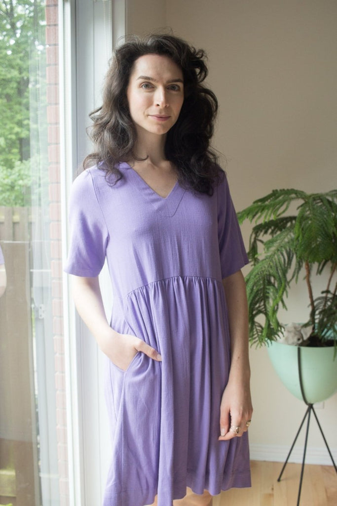 Birds of North America Kiskadee Dress (Lilac) - Victoire BoutiqueBirds of North AmericaDresses Ottawa Boutique Shopping Clothing