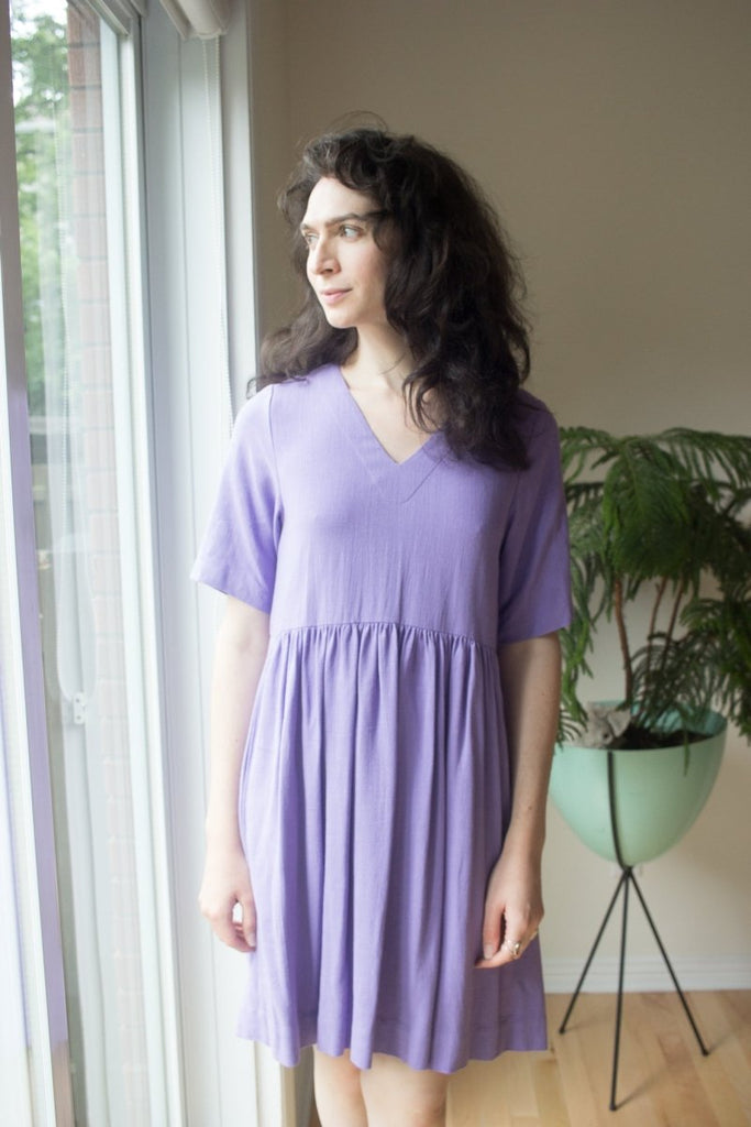 Birds of North America Kiskadee Dress (Lilac) - Victoire BoutiqueBirds of North AmericaDresses Ottawa Boutique Shopping Clothing