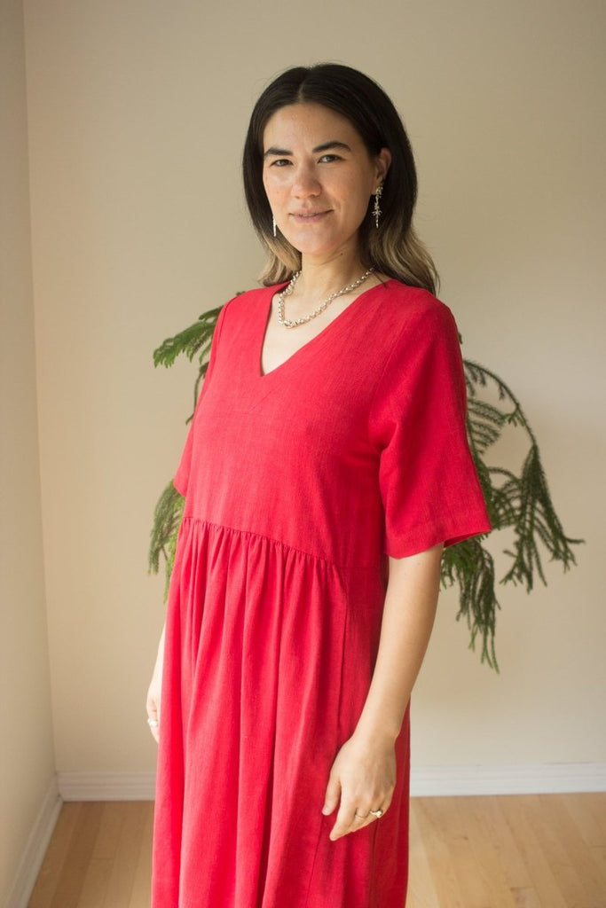 Birds of North America Kiskadee Dress (Red) - Victoire BoutiqueBirds of North AmericaDresses Ottawa Boutique Shopping Clothing