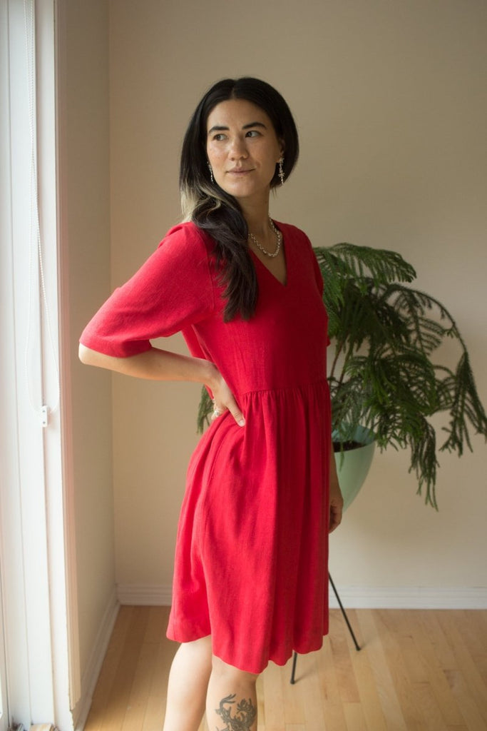 Birds of North America Kiskadee Dress (Red) - Victoire BoutiqueBirds of North AmericaDresses Ottawa Boutique Shopping Clothing