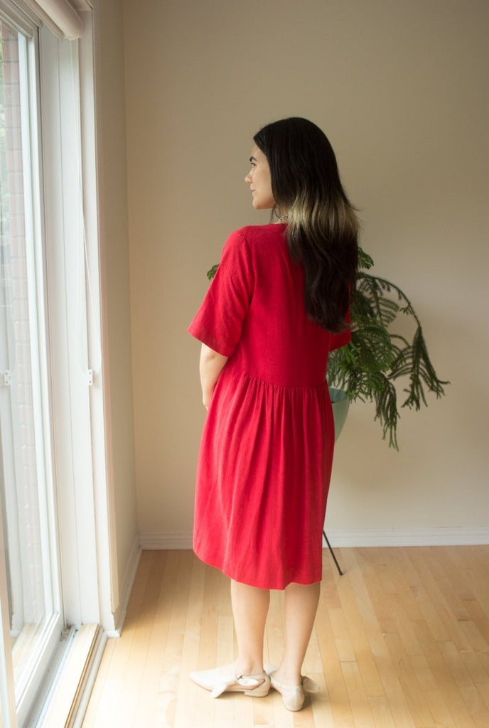 Birds of North America Kiskadee Dress (Red) - Victoire BoutiqueBirds of North AmericaDresses Ottawa Boutique Shopping Clothing