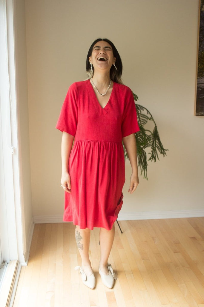 Birds of North America Kiskadee Dress (Red) - Victoire BoutiqueBirds of North AmericaDresses Ottawa Boutique Shopping Clothing