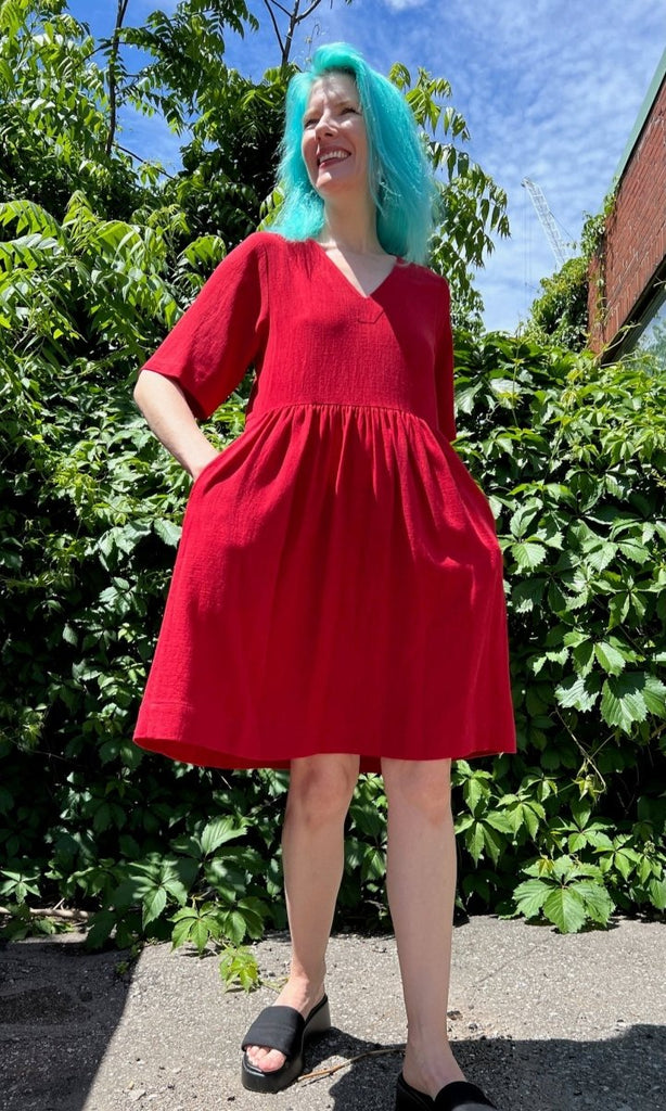 Birds of North America Kiskadee Dress (Red) - Victoire BoutiqueBirds of North AmericaDresses Ottawa Boutique Shopping Clothing