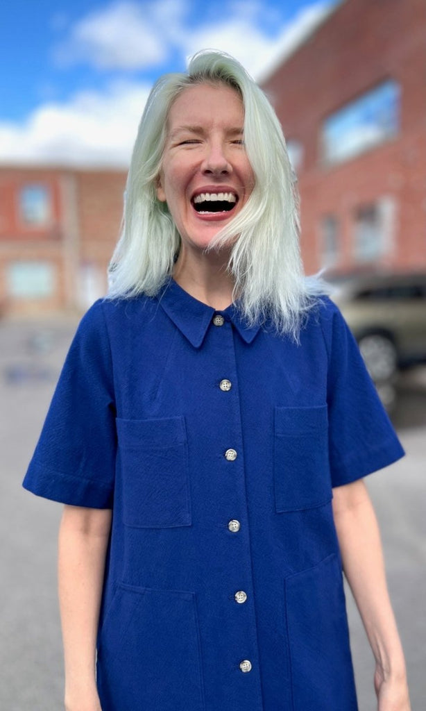 Birds of North America Ladyhawk Dress (Indigo) - Victoire BoutiqueBirds of North AmericaDresses Ottawa Boutique Shopping Clothing