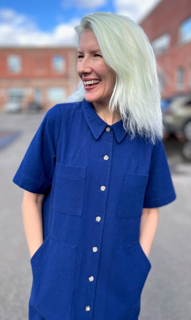 Birds of North America Ladyhawk Dress (Indigo) - Victoire BoutiqueBirds of North AmericaDresses Ottawa Boutique Shopping Clothing