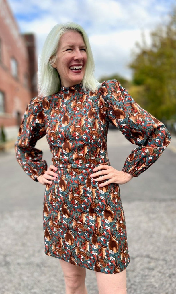 Birds of North America Nyctale Dress (Hare Berry) - Victoire BoutiqueBirds of North AmericaDresses Ottawa Boutique Shopping Clothing