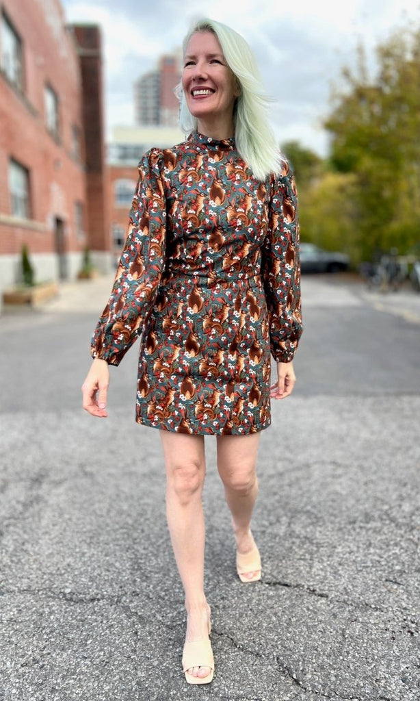 Birds of North America Nyctale Dress (Hare Berry) - Victoire BoutiqueBirds of North AmericaDresses Ottawa Boutique Shopping Clothing