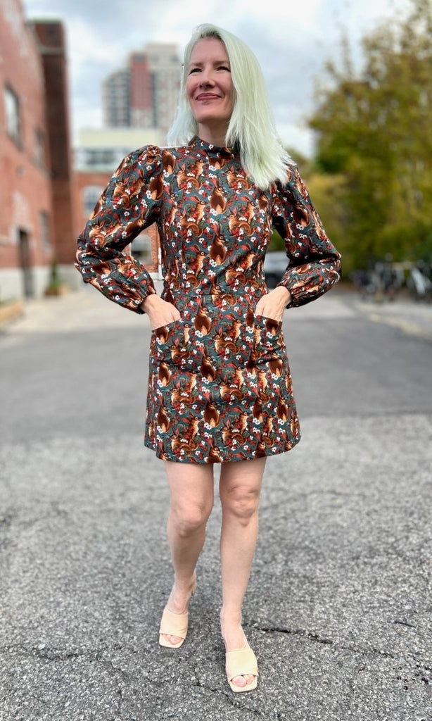 Birds of North America Nyctale Dress (Hare Berry) - Victoire BoutiqueBirds of North AmericaDresses Ottawa Boutique Shopping Clothing